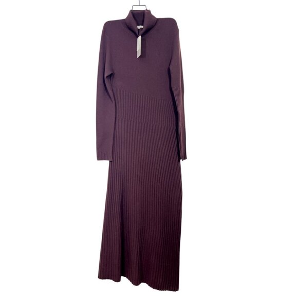 A.L.C. Dresses & Skirts - ALC Emmy Knit Sweater Maxi Dress Chocolate Brown Size L  New $495
